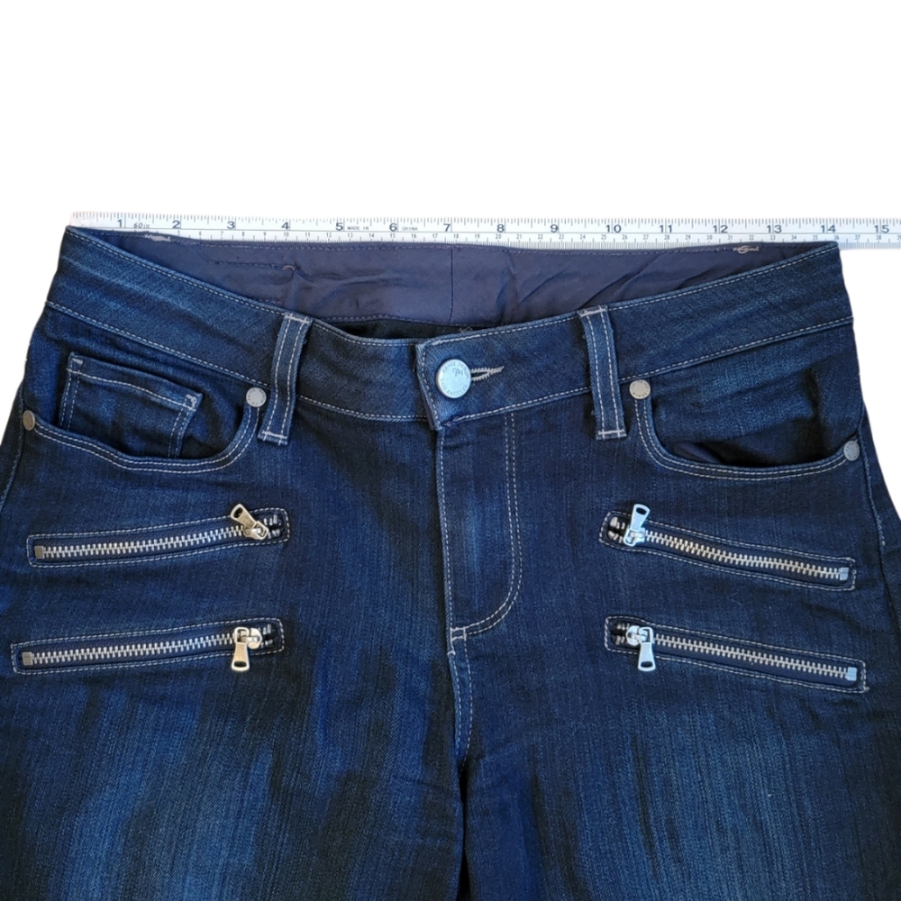 Paige Edgemont Jeans - Dark Blue Skinny Jeans - Picture 8 of 14
